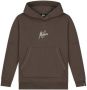 Malelions hoodie Split Essentials met backprint bruin beige Sweater Backprint 140 - Thumbnail 2