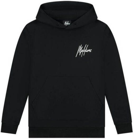 Malelions hoodie Wave met backprint zwart Sweater Backprint 140