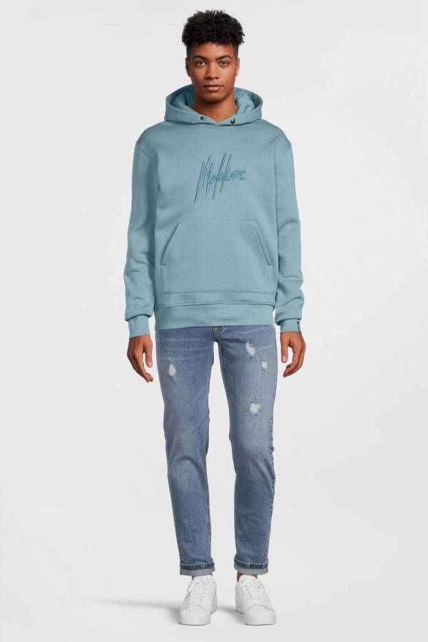 Malelions hoodie met borduursels 564 smoke blue