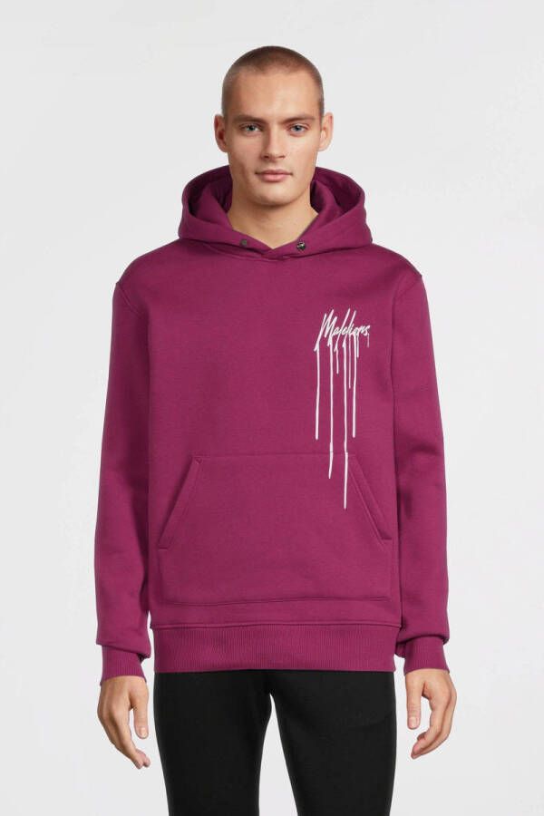Malelions hoodie met logo cherry white