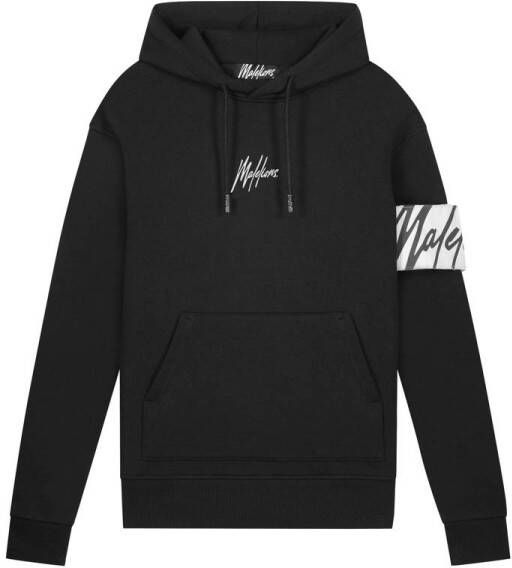 Malelions hoodie met logo en patches zwart