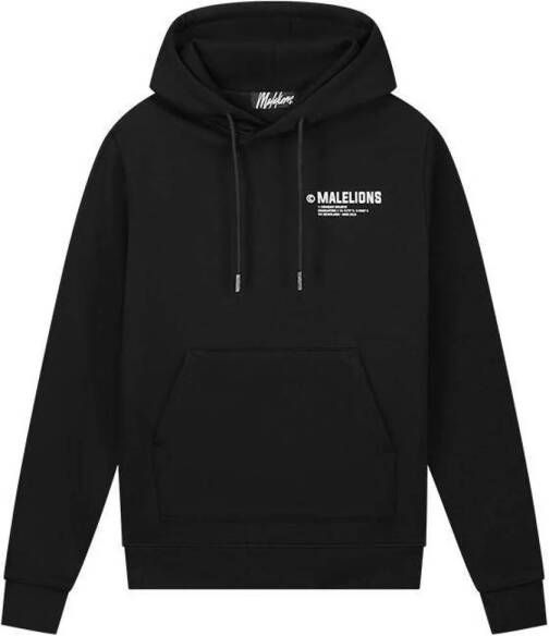 Malelions hoodie met printopdruk black beige