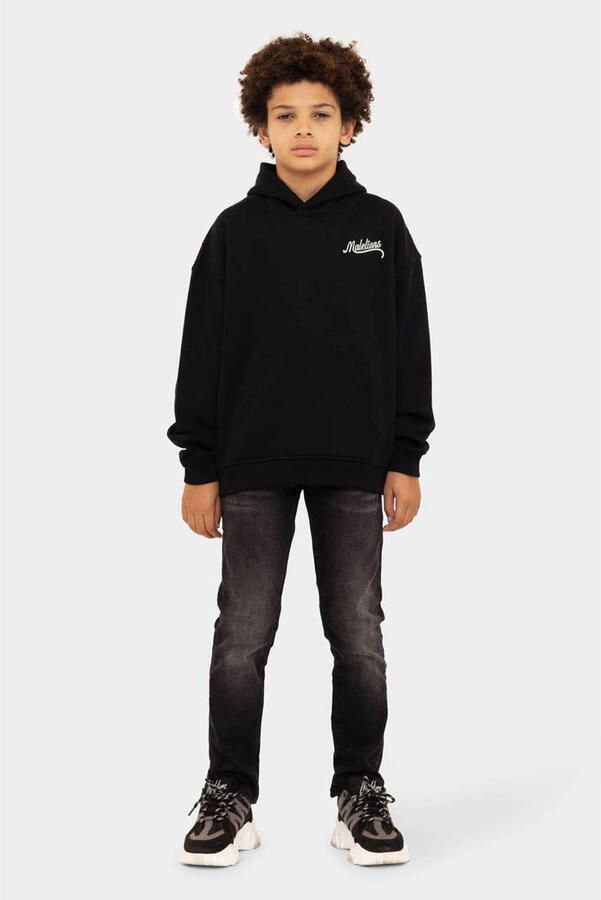 Malelions hoodie met backprint zwart