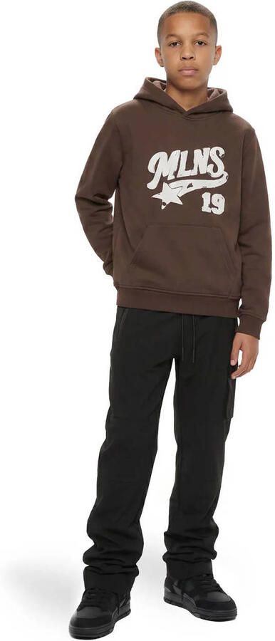 Malelions hoodie met print donkerbruin