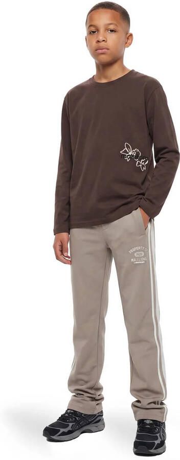 Malelions longsleeve met backprint donkerbruin