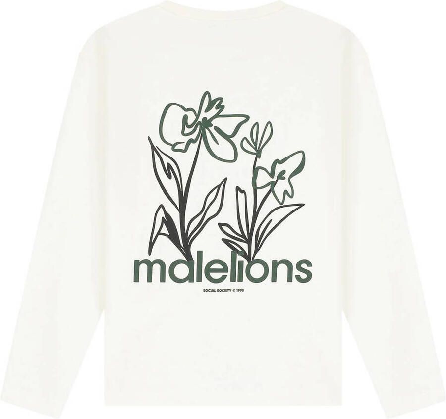Malelions longsleeve met backprint ecru - Foto 2