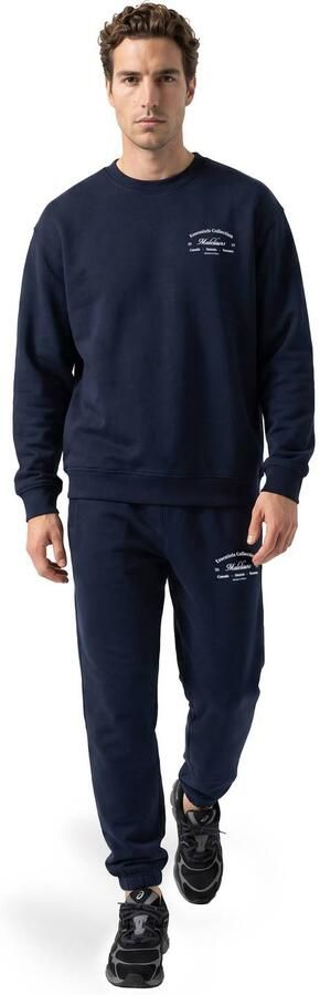 Malelions oversized sweater met backprint donkerblauw - Foto 1