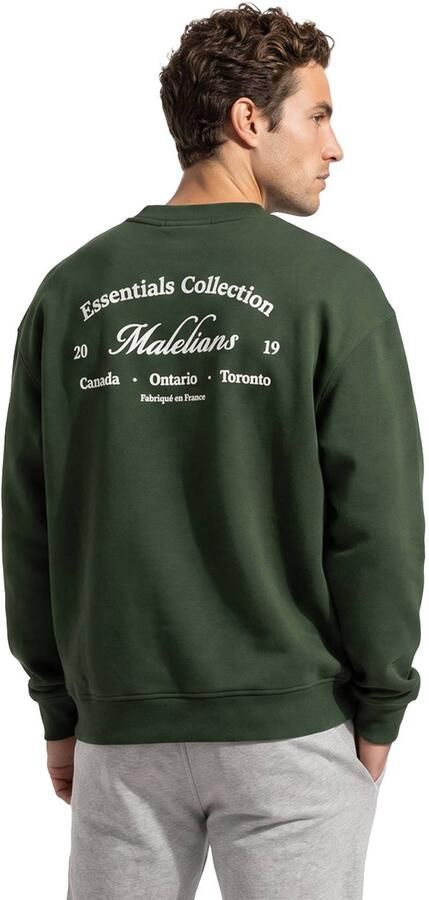 Malelions oversized sweater met backprint donkergroen - Foto 2