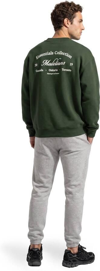 Malelions oversized sweater met backprint donkergroen - Foto 3