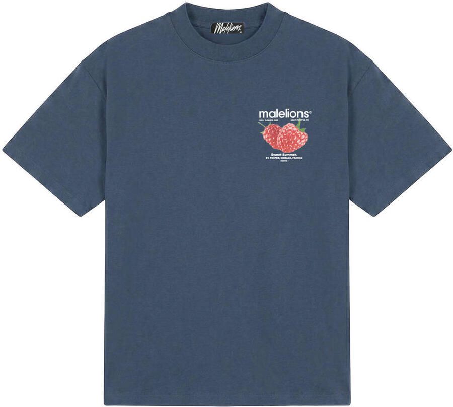 Malelions oversized T-shirt met backprint blauw