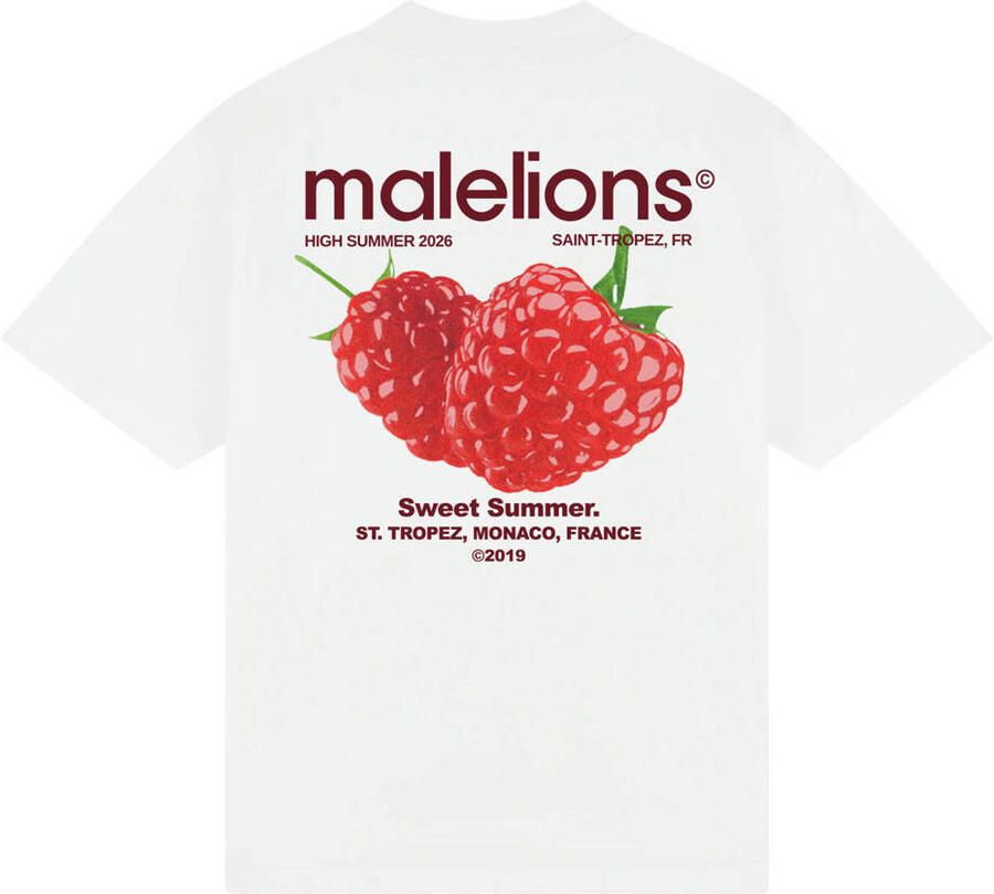 Malelions oversized T-shirt met backprint wit - Foto 2