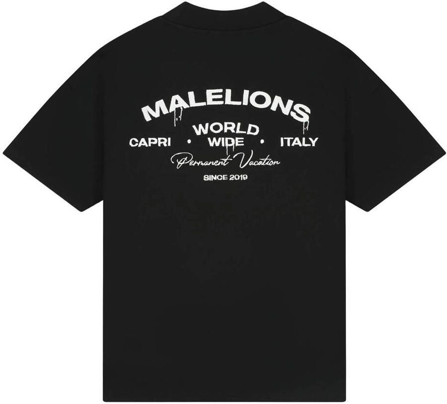Malelions oversized T-shirt met backprint zwart