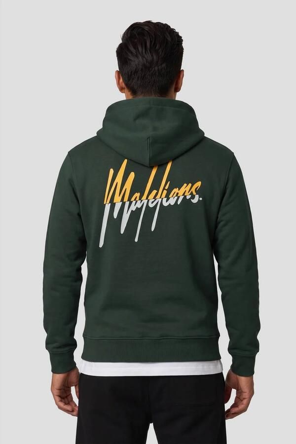 Malelions regular fit hoodie met backprint dark green - Foto 2