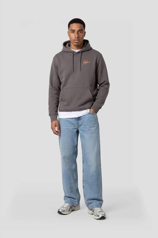 Malelions regular fit hoodie met backprint dark grey - Foto 2