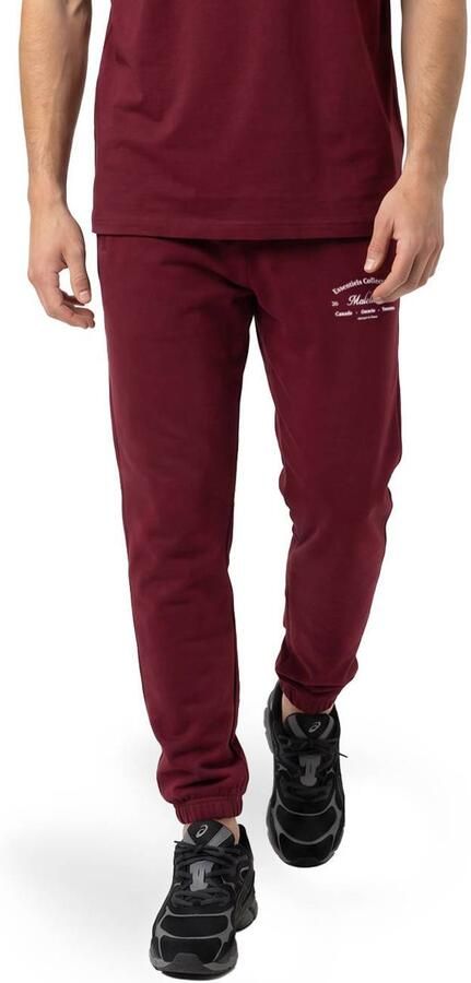 Malelions regular fit joggingbroek met print bordeauxrood