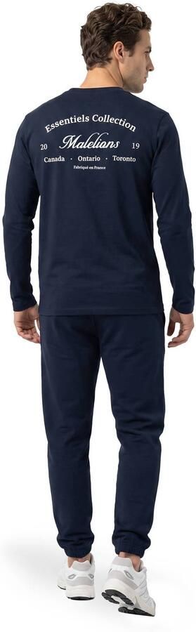 Malelions regular fit longsleeve met backprint donkerblauw - Foto 3