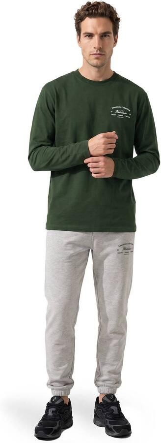 Malelions regular fit longsleeve met backprint donkergroen