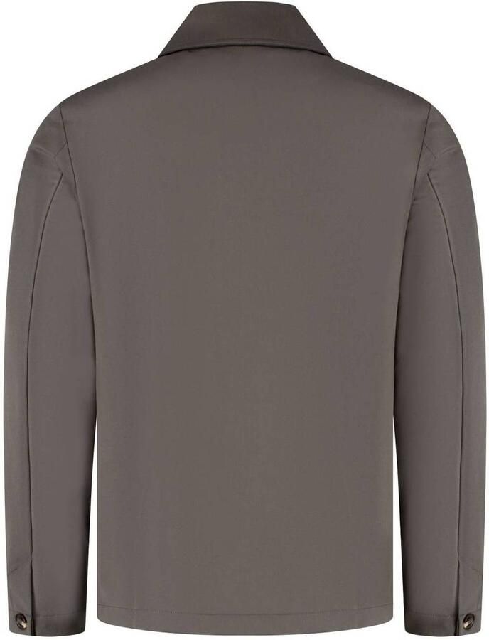 Malelions regular fit overshirt antraciet