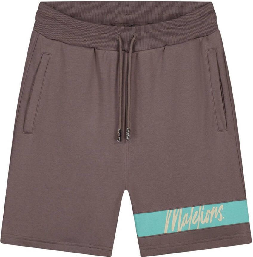 Malelions regular sweatshort bruin