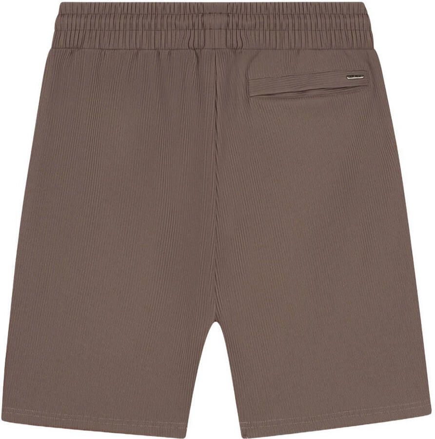 Malelions regular sweatshort bruin rib gebreid