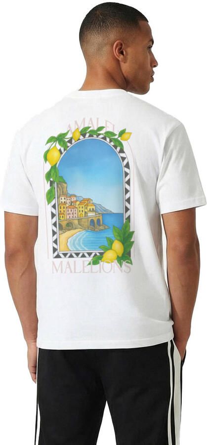 Malelions regular T-shirt met backprint wit - Foto 2