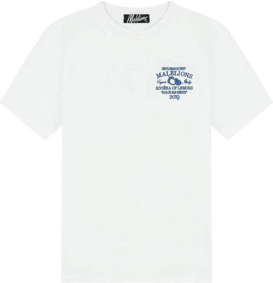 Malelions regular T-shirt met backprint wit