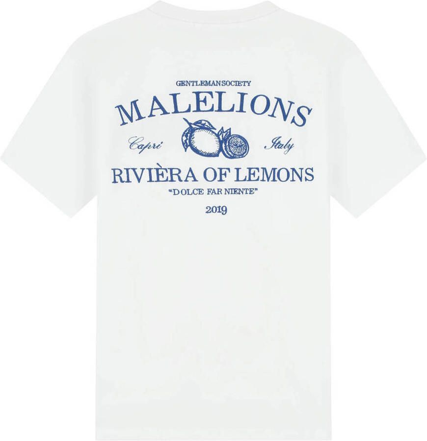 Malelions regular T-shirt met backprint wit - Foto 2