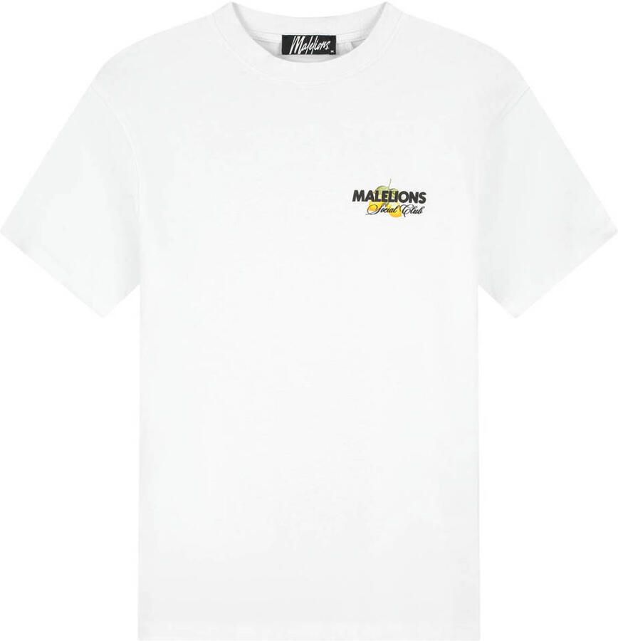 Malelions regular T-shirt met backprint wit