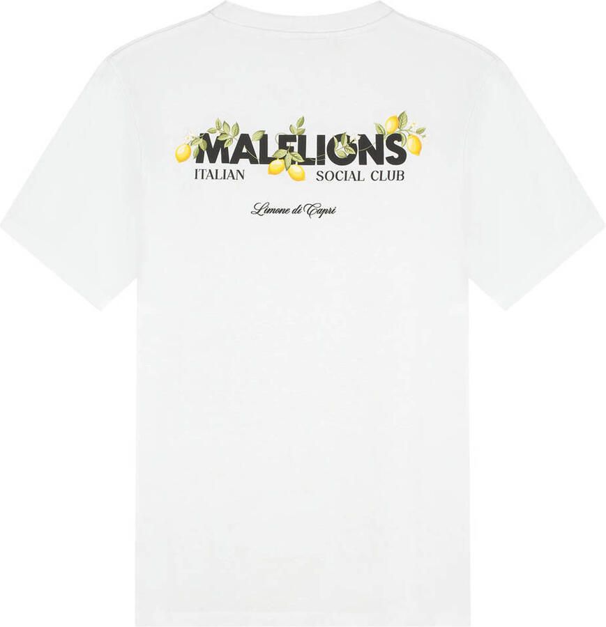 Malelions regular T-shirt met backprint wit - Foto 2