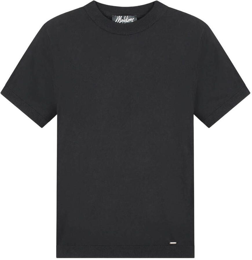 Malelions regular T-shirt zwart