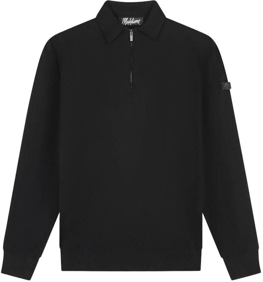 Malelions slim polo zwart