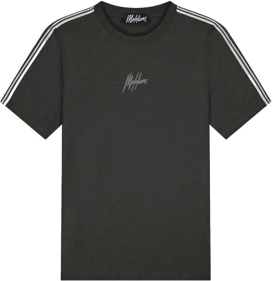 Malelions slim T-shirt grijs
