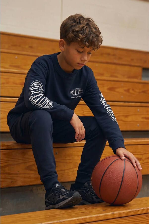 Malelions sweater met backprint donkerblauw - Foto 2
