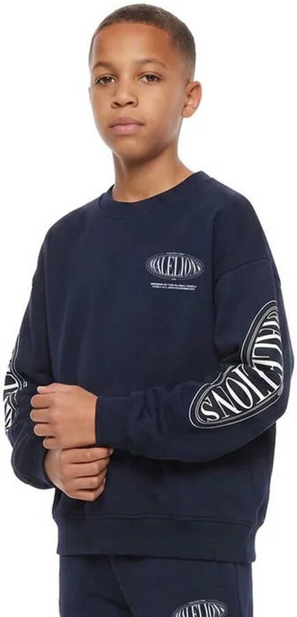 Malelions sweater met backprint donkerblauw Backprint