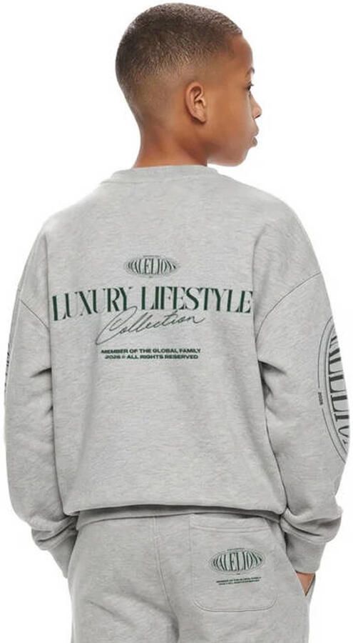 Malelions sweater met backprint grijs Backprint - Foto 2