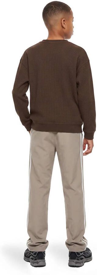 Malelions sweater met wafelstructuur donkerbruin - Foto 2