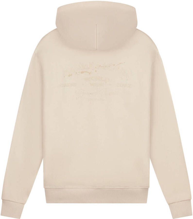 Malelions sweatvest met backprint beige