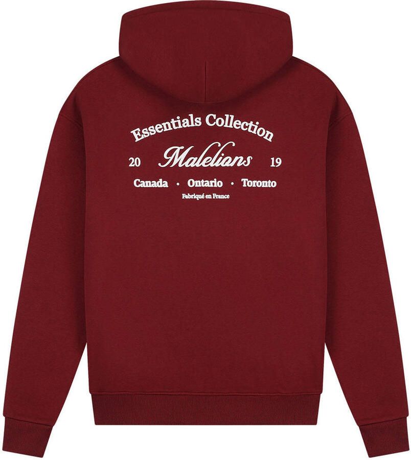 Malelions sweatvest met logo bordeauxrood