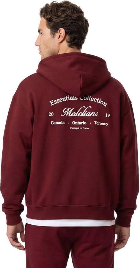 Malelions sweatvest met logo bordeauxrood - Foto 2