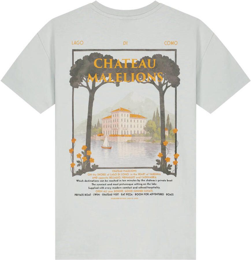 Malelions T-shirt met backprint grijsblauw - Foto 2