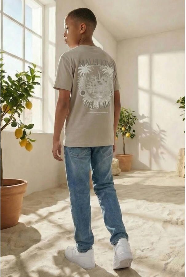 MALELIONS Jongens Polo's & T-shirts Relaxed Lago T-shirt Khaki - Foto 5