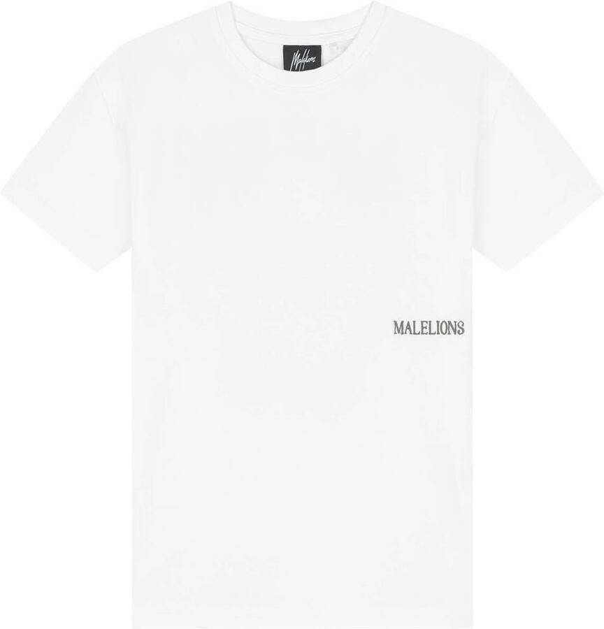 Malelions T-shirt met backprint wit