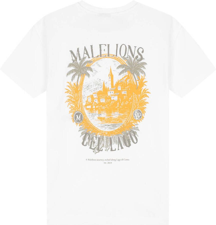 Malelions T-shirt met backprint wit - Foto 2