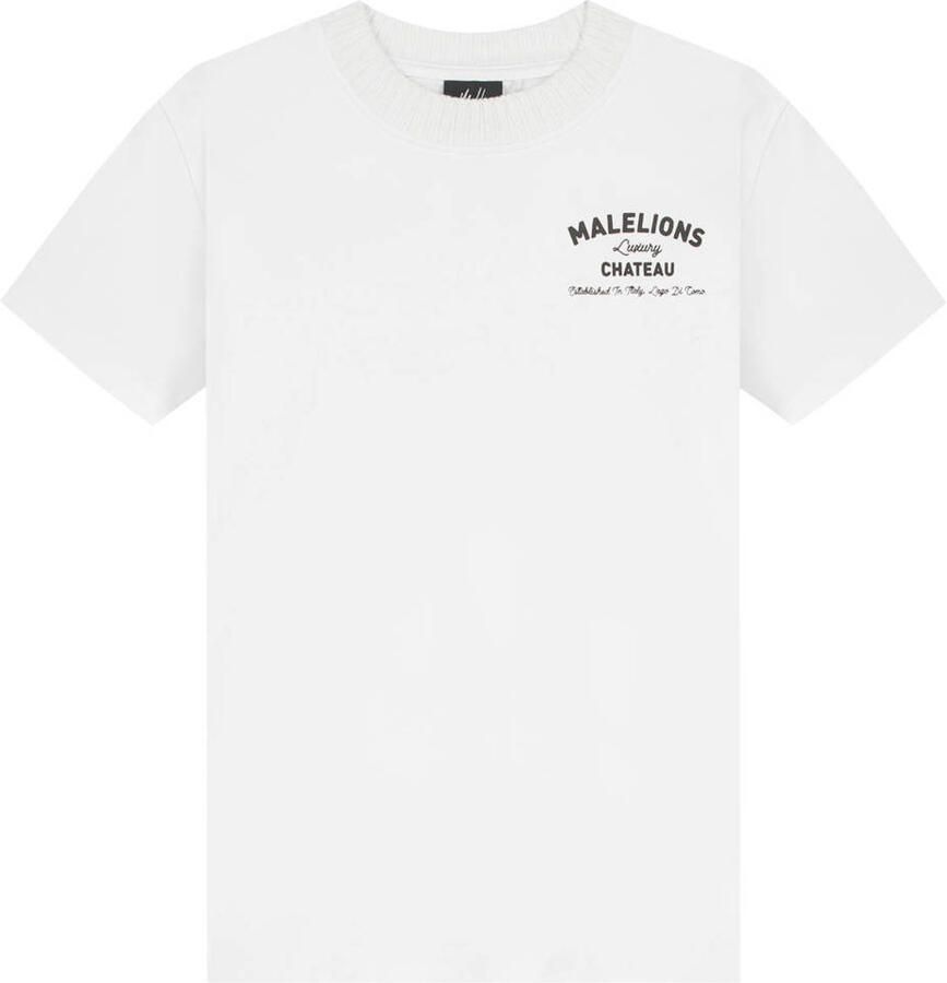 Malelions T-shirt met backprint wit