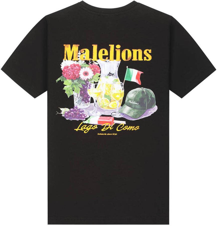Malelions T-shirt met backprint zwart - Foto 2