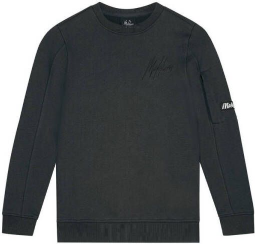 Malelions sweater met logo antraciet