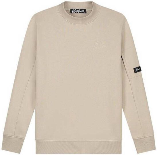 Malelions sweater met logo beige