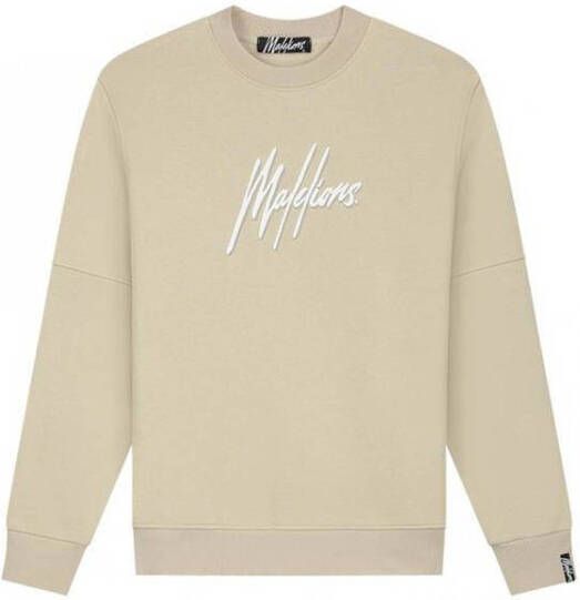 Malelions sweater met logo beige white