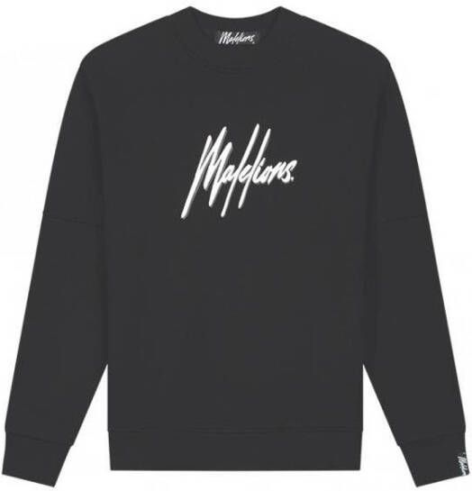 Malelions sweater met logo black white