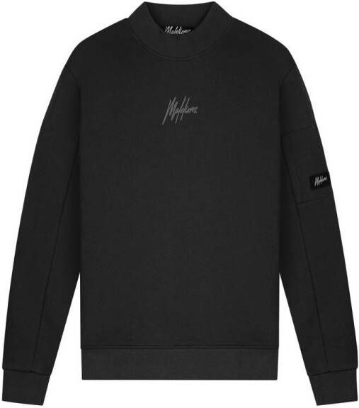 Malelions sweater met logo zwart